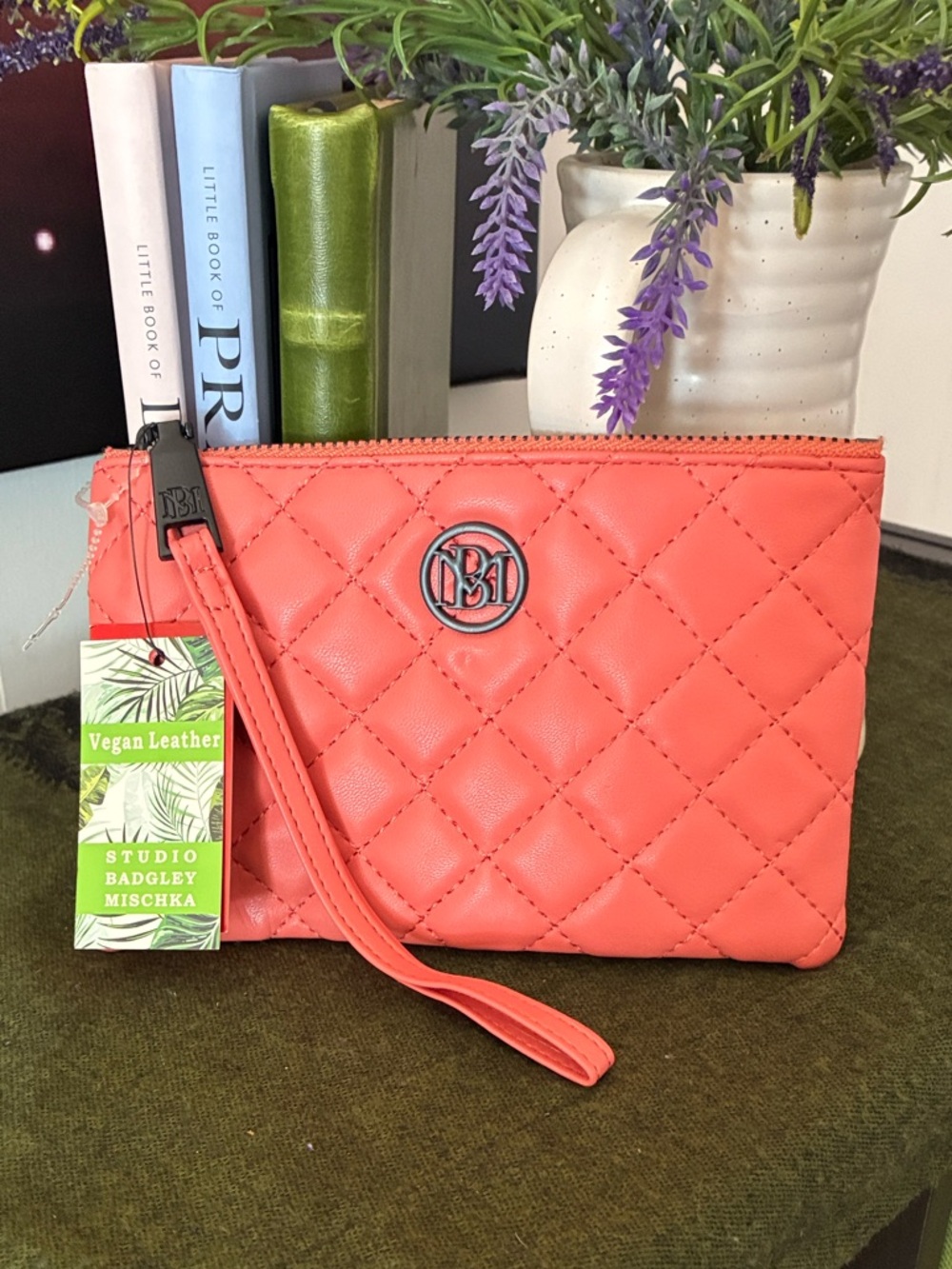 Badgley Mischka Quilted Wristlet